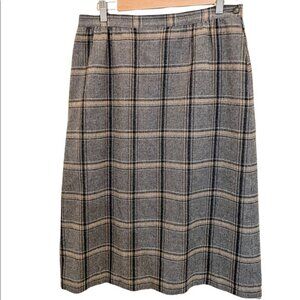 Pendleton Women's 100% Pure Virgin Wool Vintage Fully Lined Plaid Skirt